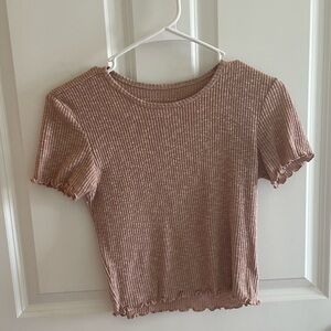 American Eagle Ribbed Baby Tee